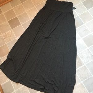 Large Gray AB Studio Maxi Skirt NWT